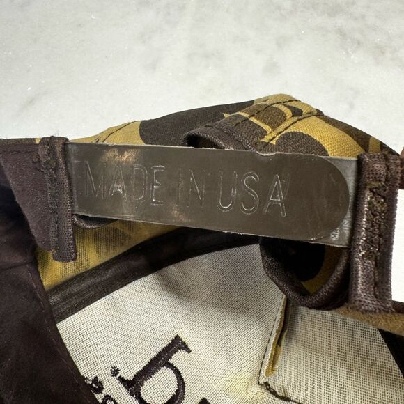 Vintage Bud King Of Beers Hat Cap Mens Snapback Brown Camouflage Made in USA 80s - Picture 9 of 12